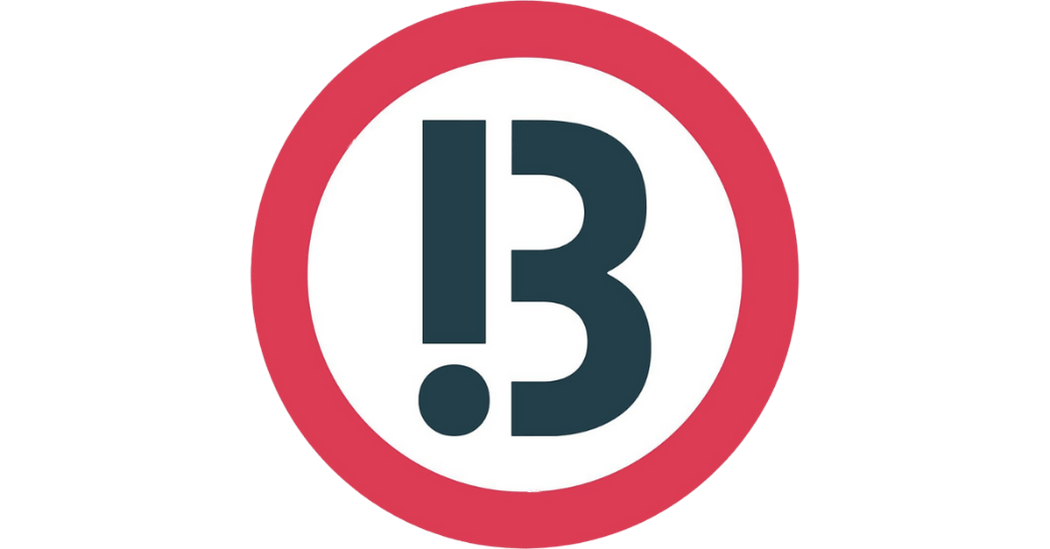 Logo Divadla BRAVO! s výrazným písmenem B v kruhu